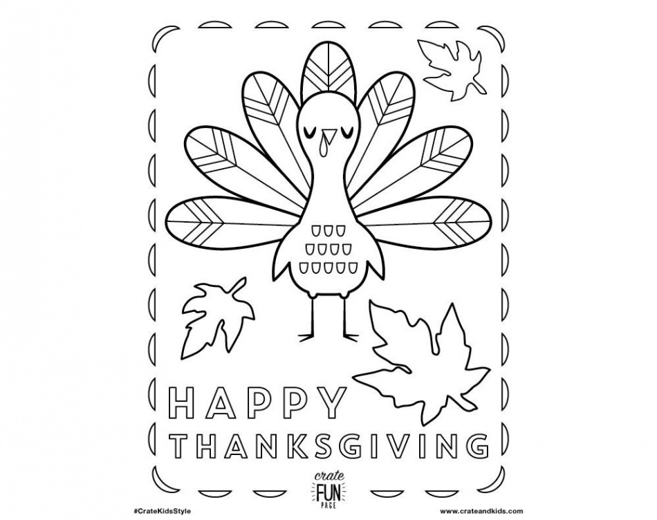 kids thanksgiving themed free printable coloring page  Crate