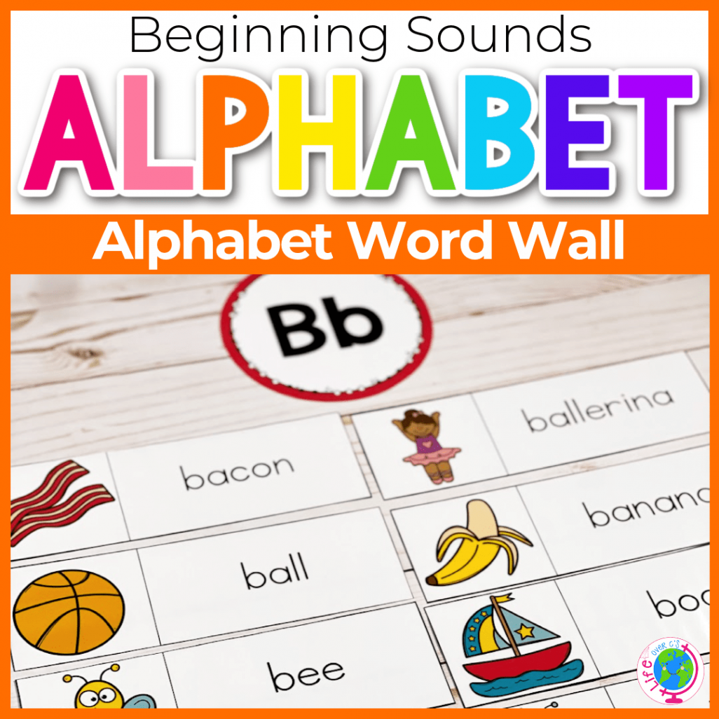 Kindergarten Word Wall Printable Alphabet for Kids -