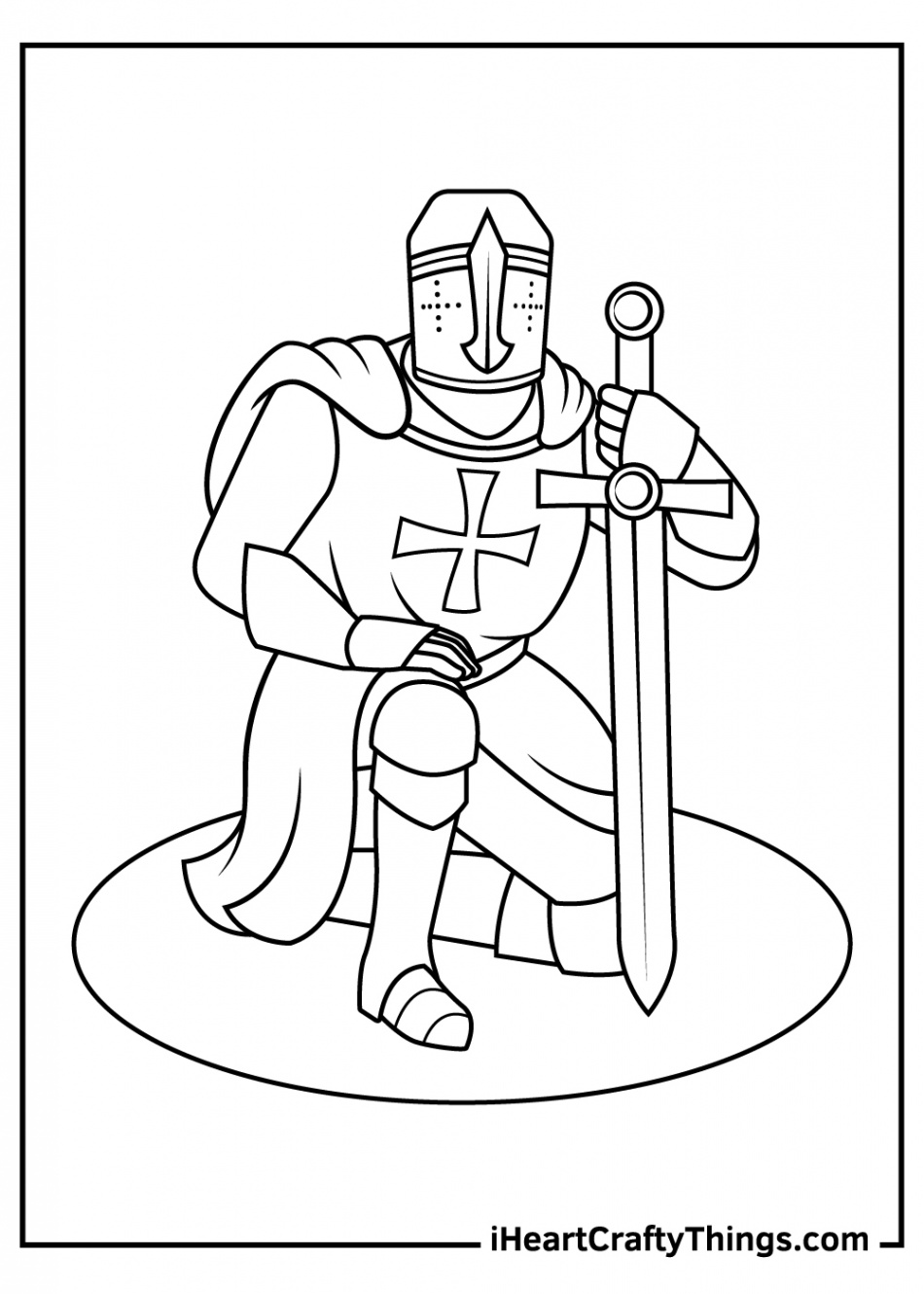 Knight Coloring Pages (% Free Printables)