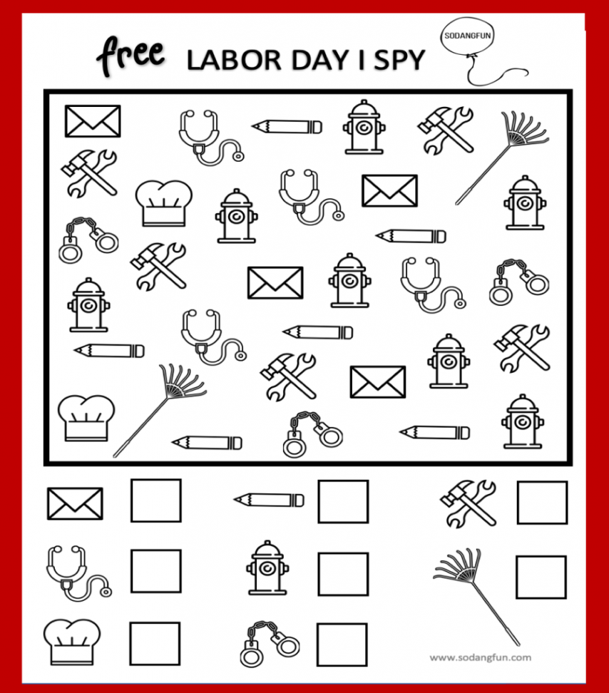 Labor Day Printable Activities for Kids - So Dang Fun