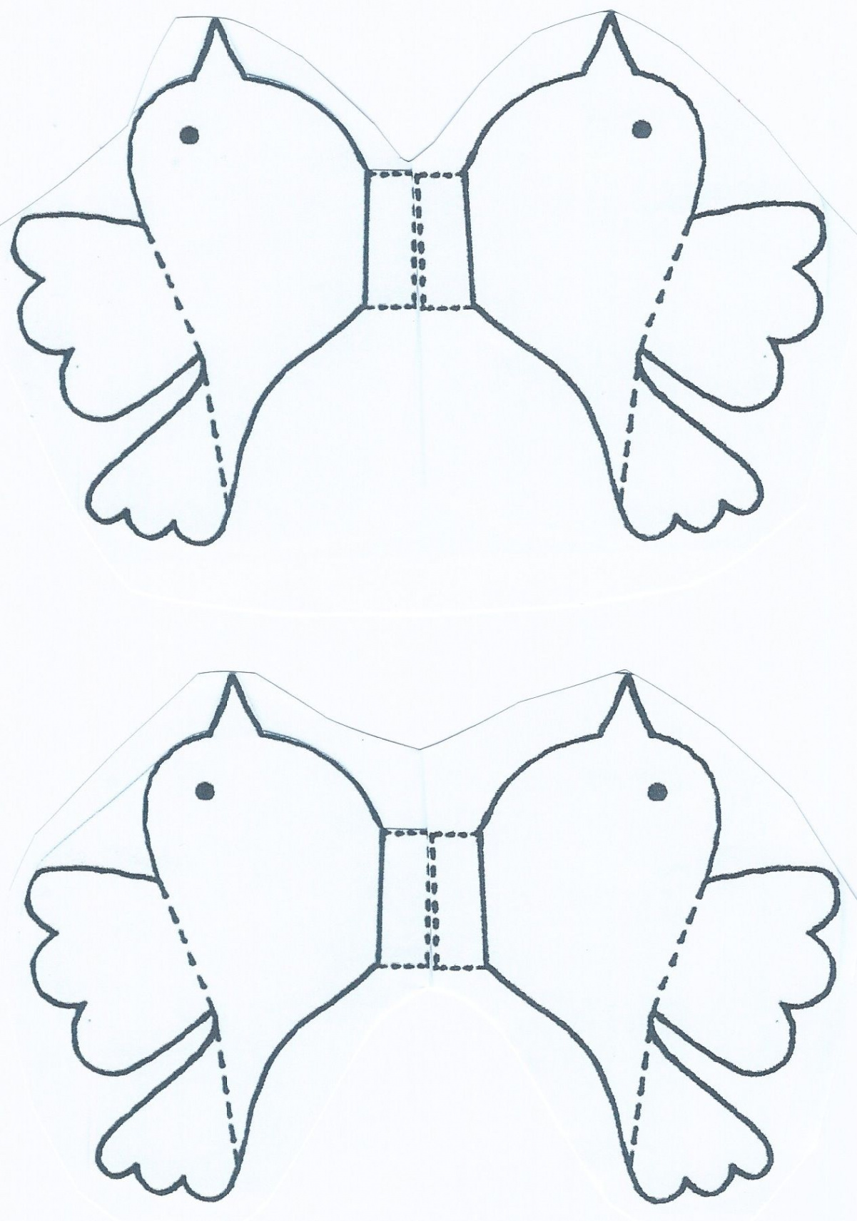 large D birds  Bird paper craft, Bird template, Paper birds