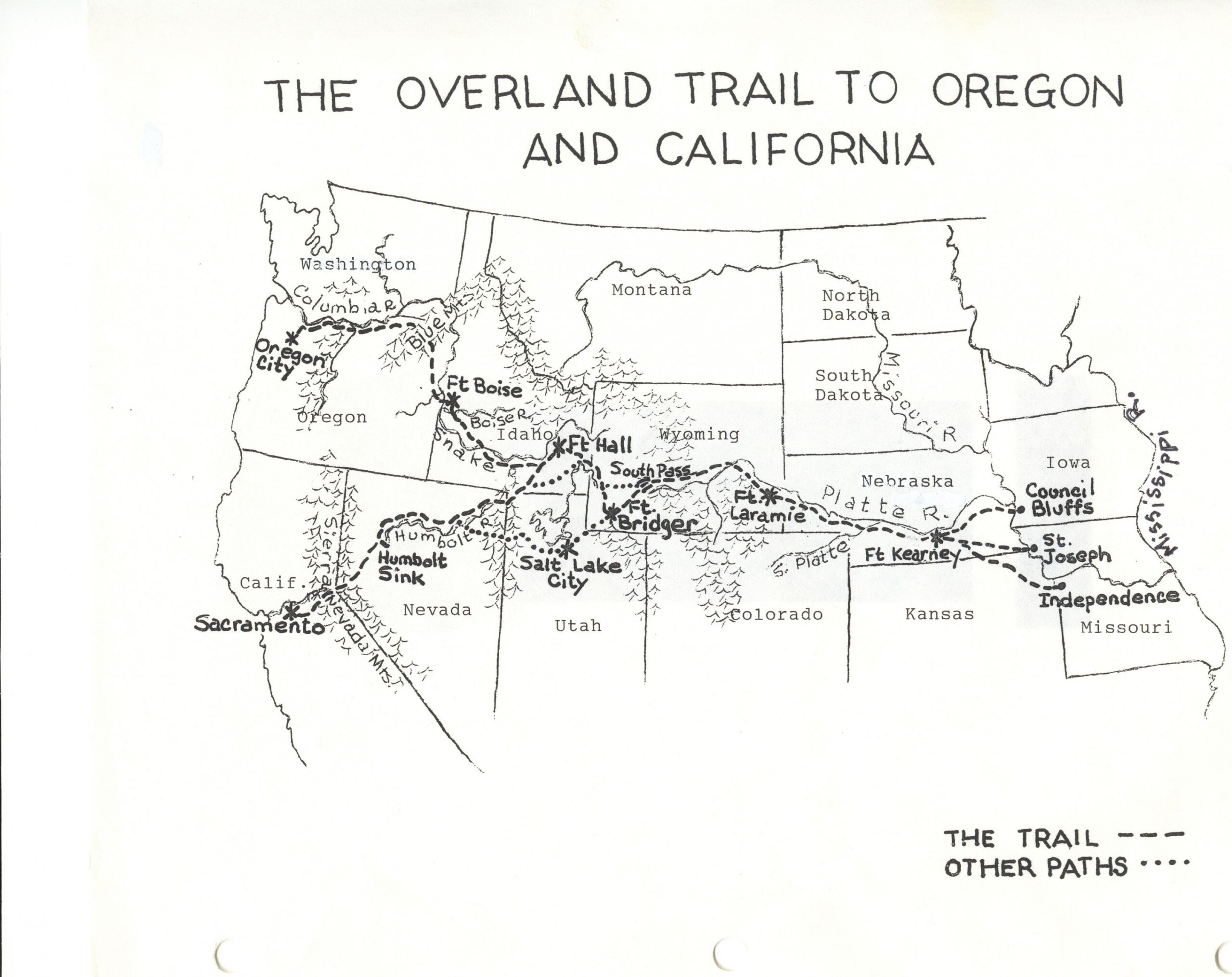 Large Oregon trail map--GLAD chart?  Oregon trail, Oregon trail