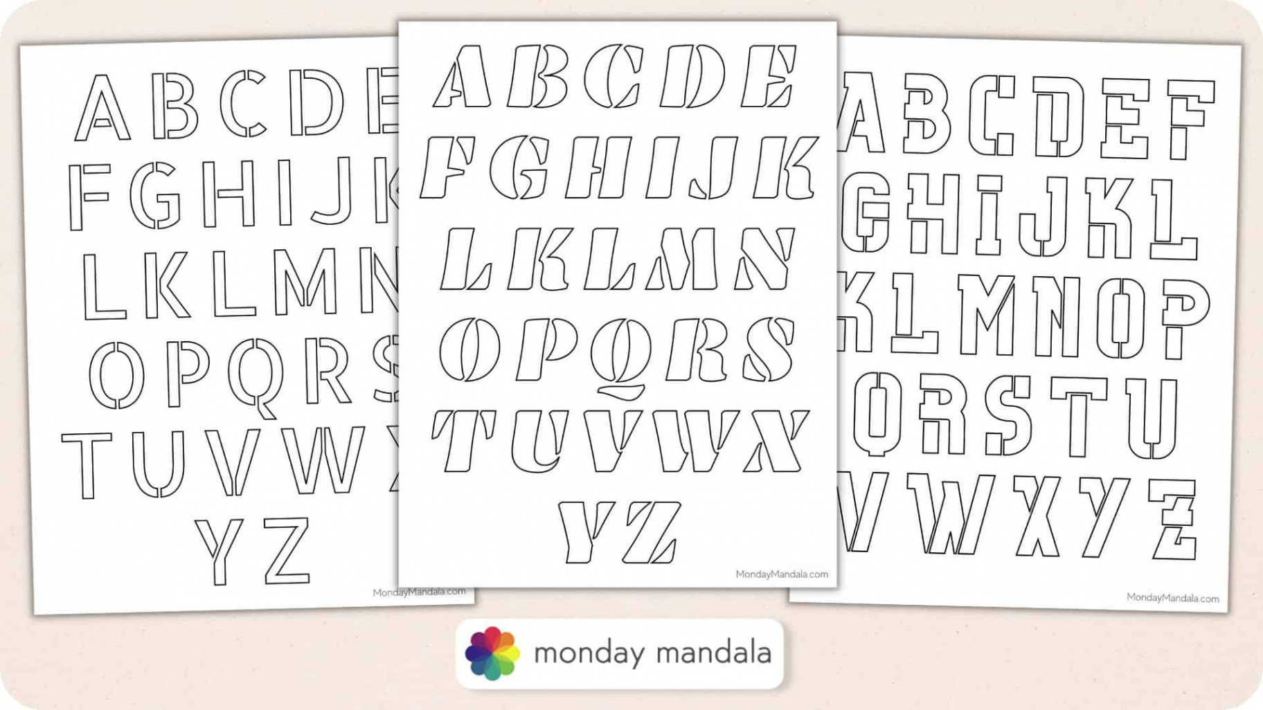 Letter & Number Stencils (Free PDF Printables)