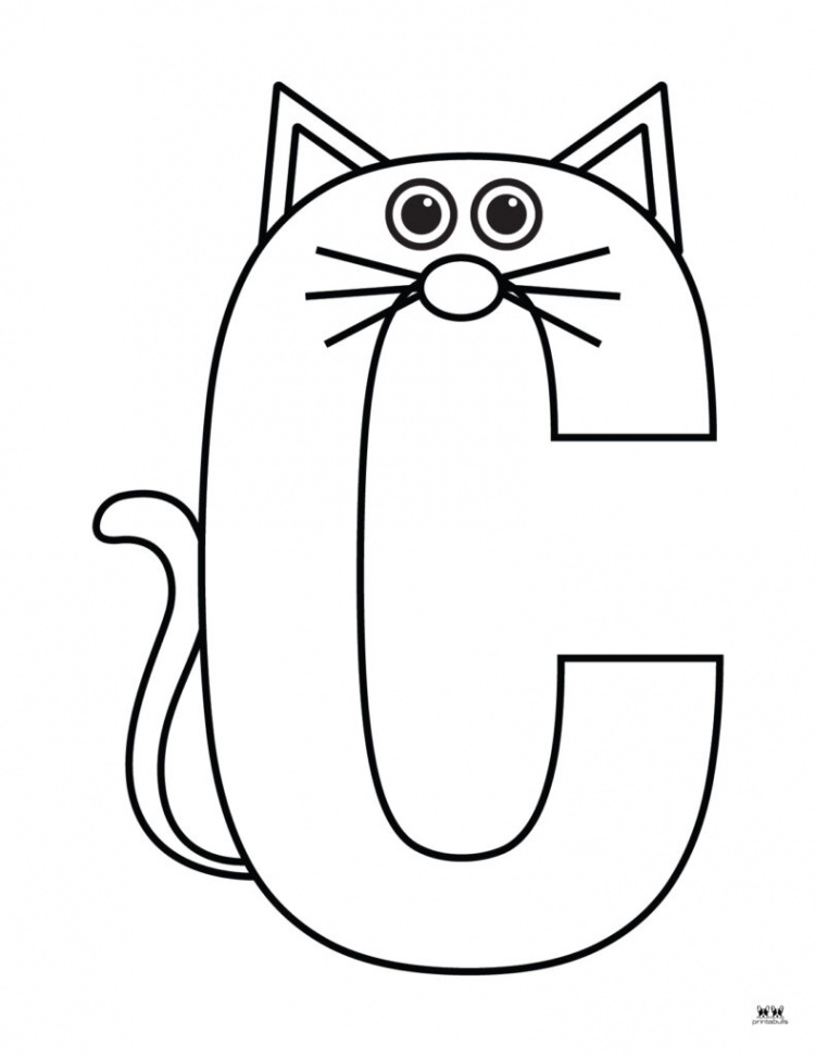 Letter C Coloring Pages -  FREE Pages  Printabulls