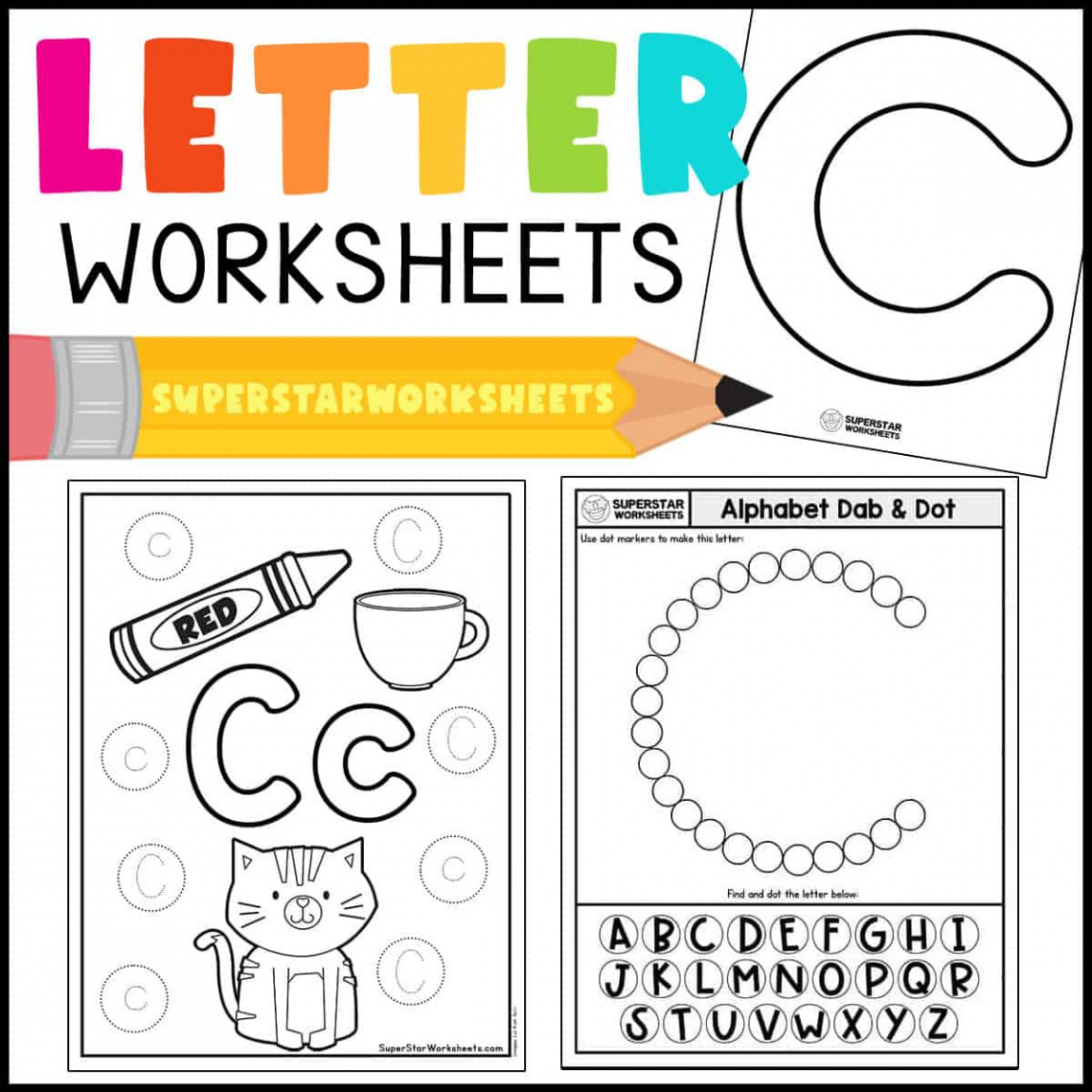 Letter C Worksheets - Superstar Worksheets