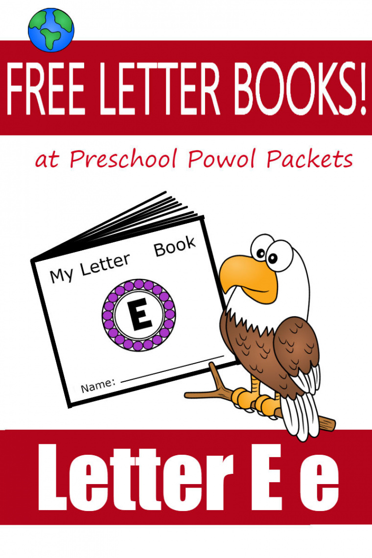 Letter E Free Printable Minibook Alphabet Series  Preschool Powol