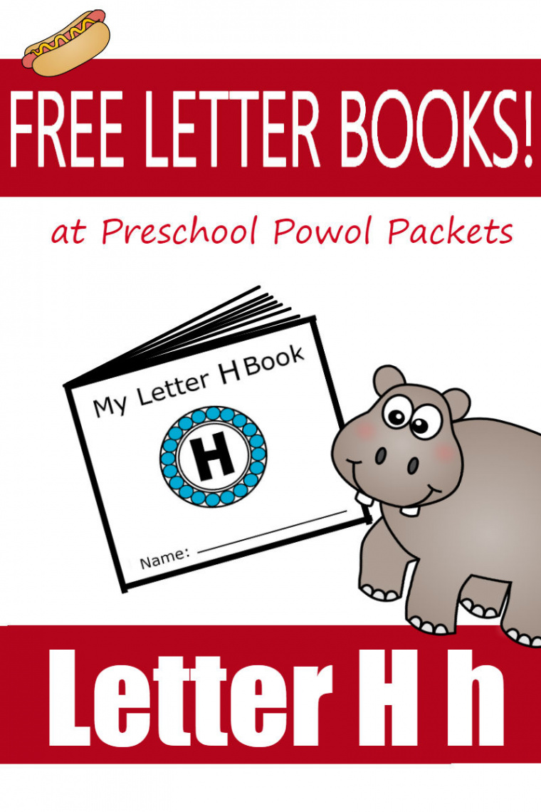 Letter H Free Printable Minibook Alphabet Series  Preschool Powol