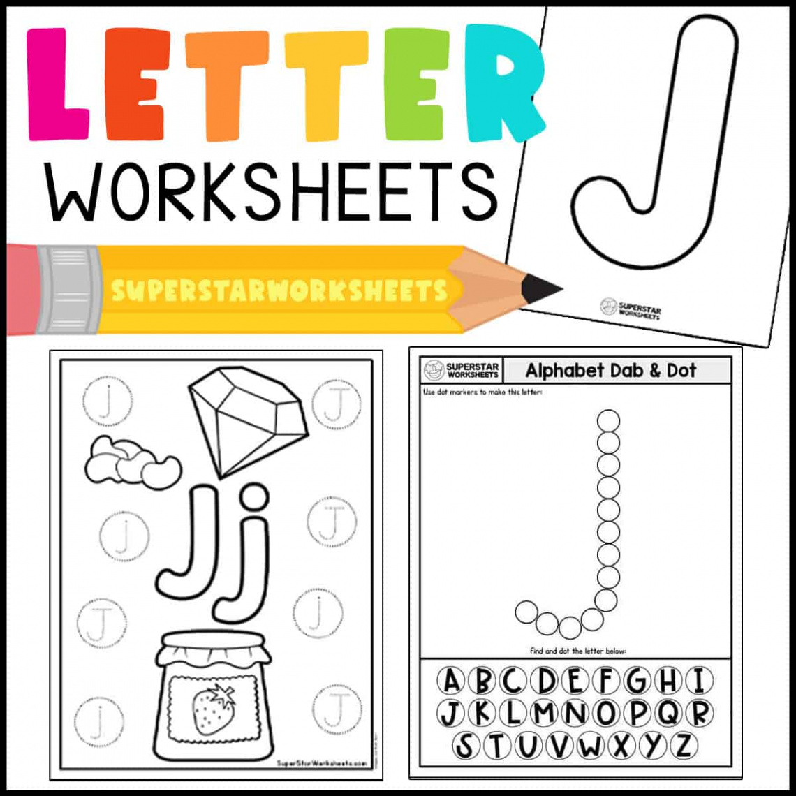 Letter J Worksheets - Superstar Worksheets