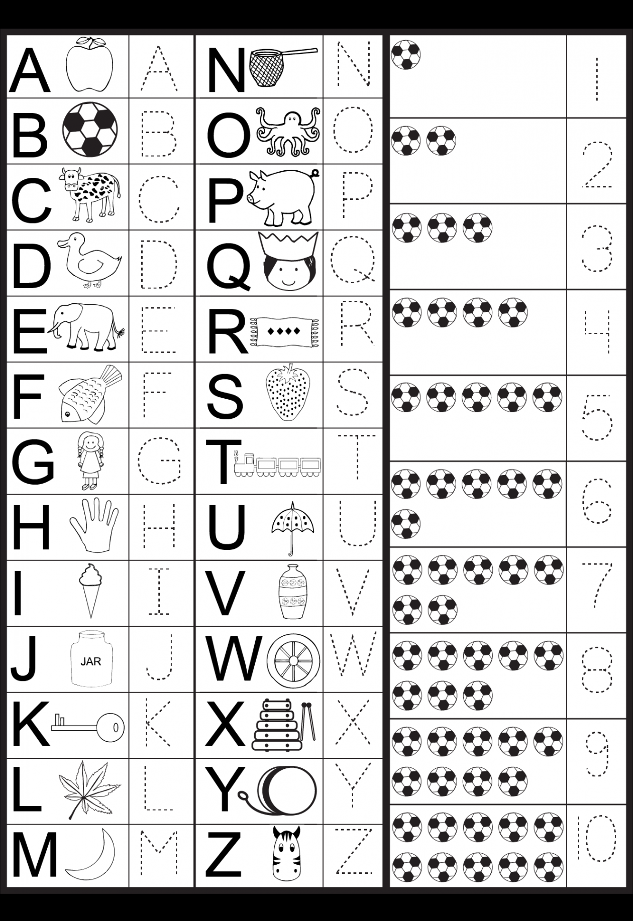 Letters And Numbers Tracing Worksheet  Tracing worksheets