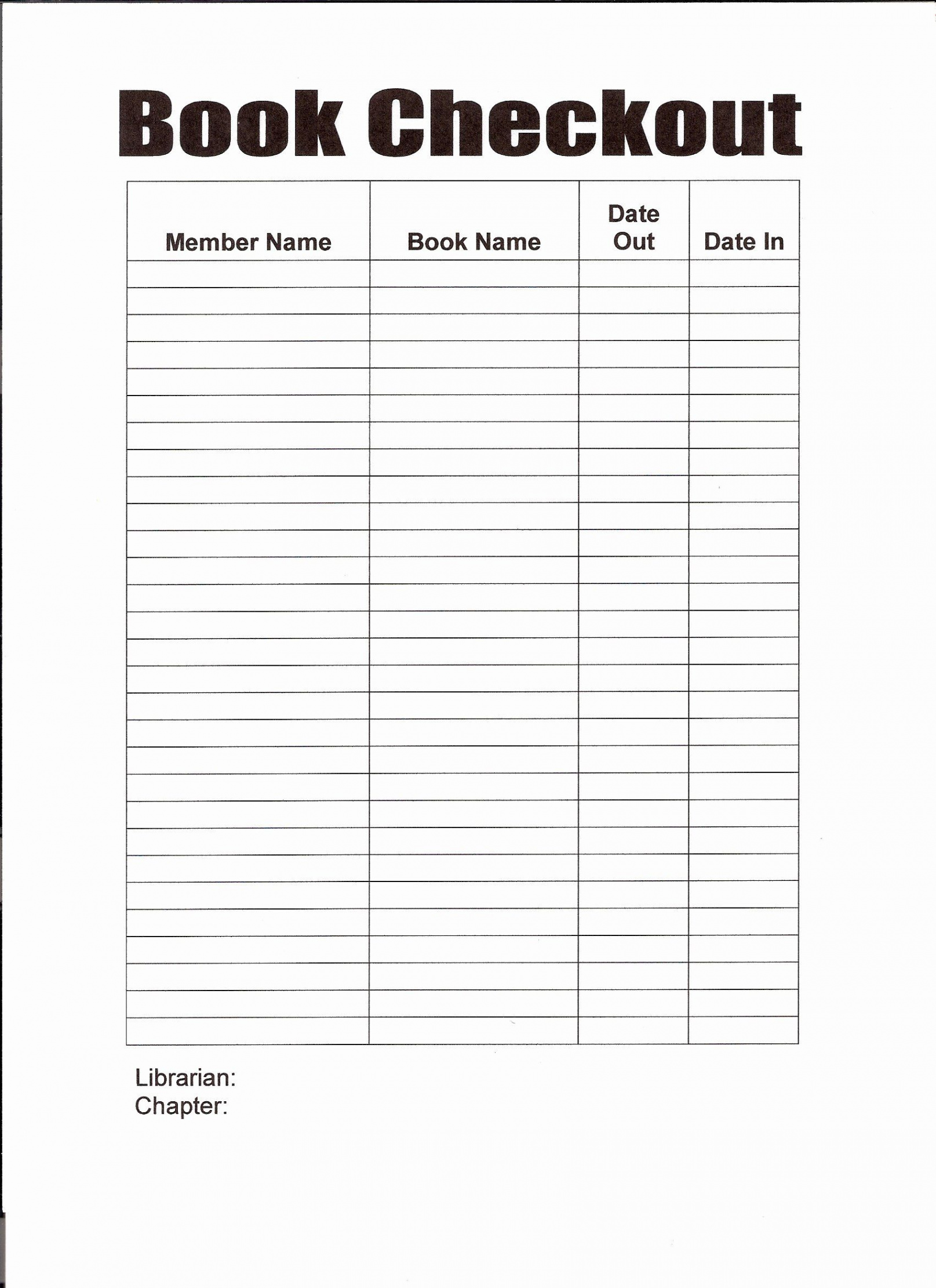 Library Checkout Card Template in   Library checkout, Library