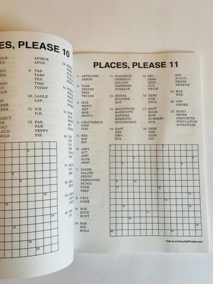 Lot of  PLACES PLEASE Fill In Penny Press Selected Variety Puzzles Dell  41-