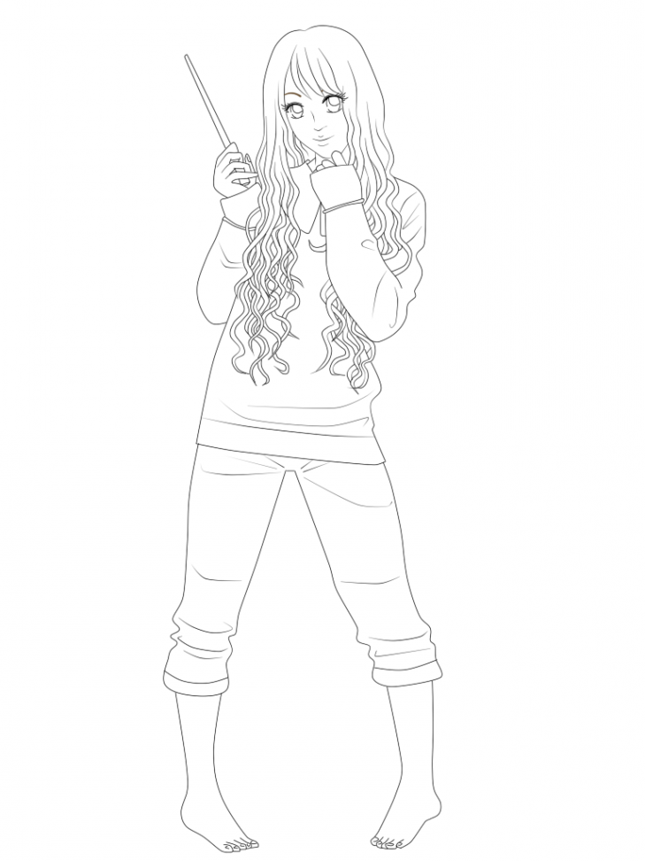 Luna Lovegood Lineart by OrinthiaLee on DeviantArt