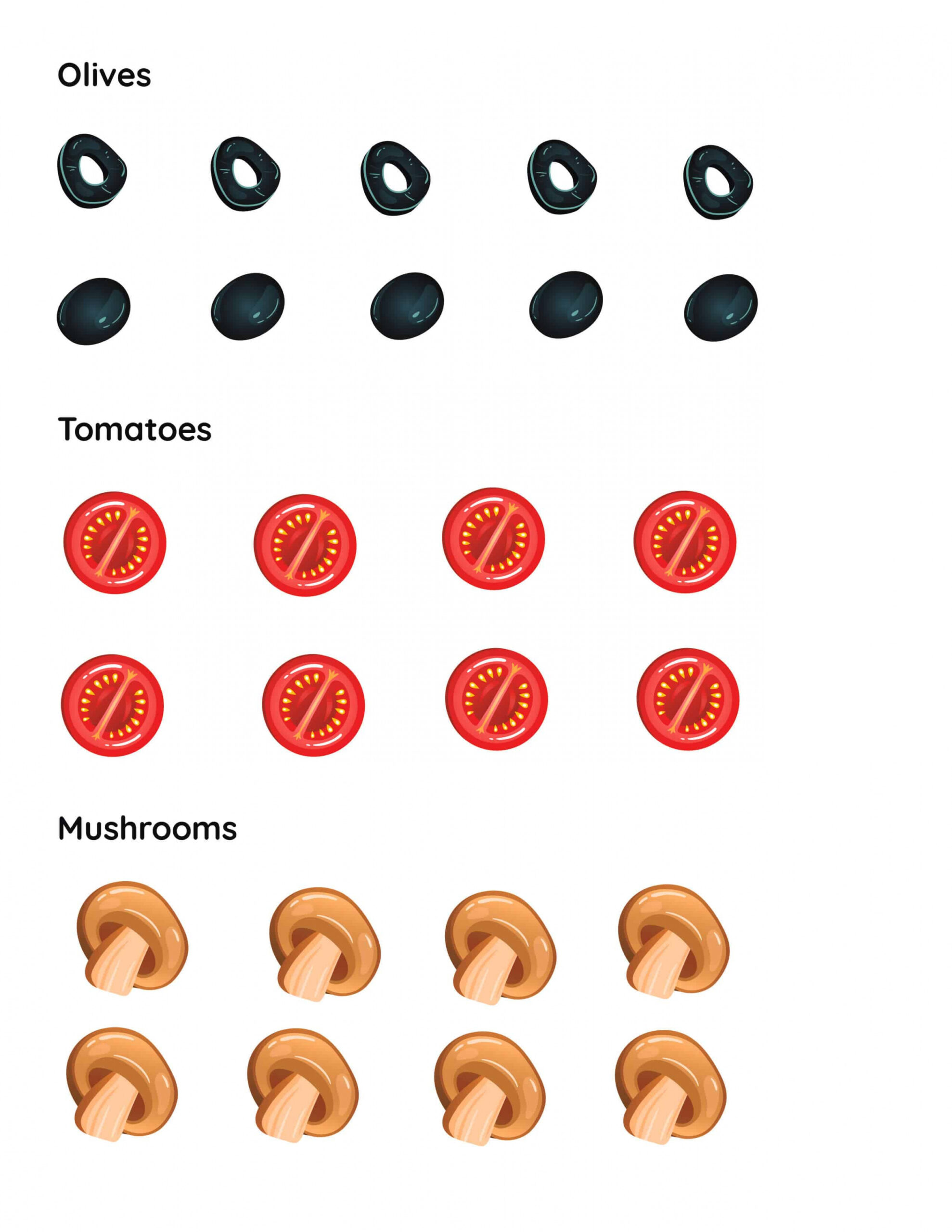 Make a Pizza - Printable Pizza Toppings Cutouts  Mrs