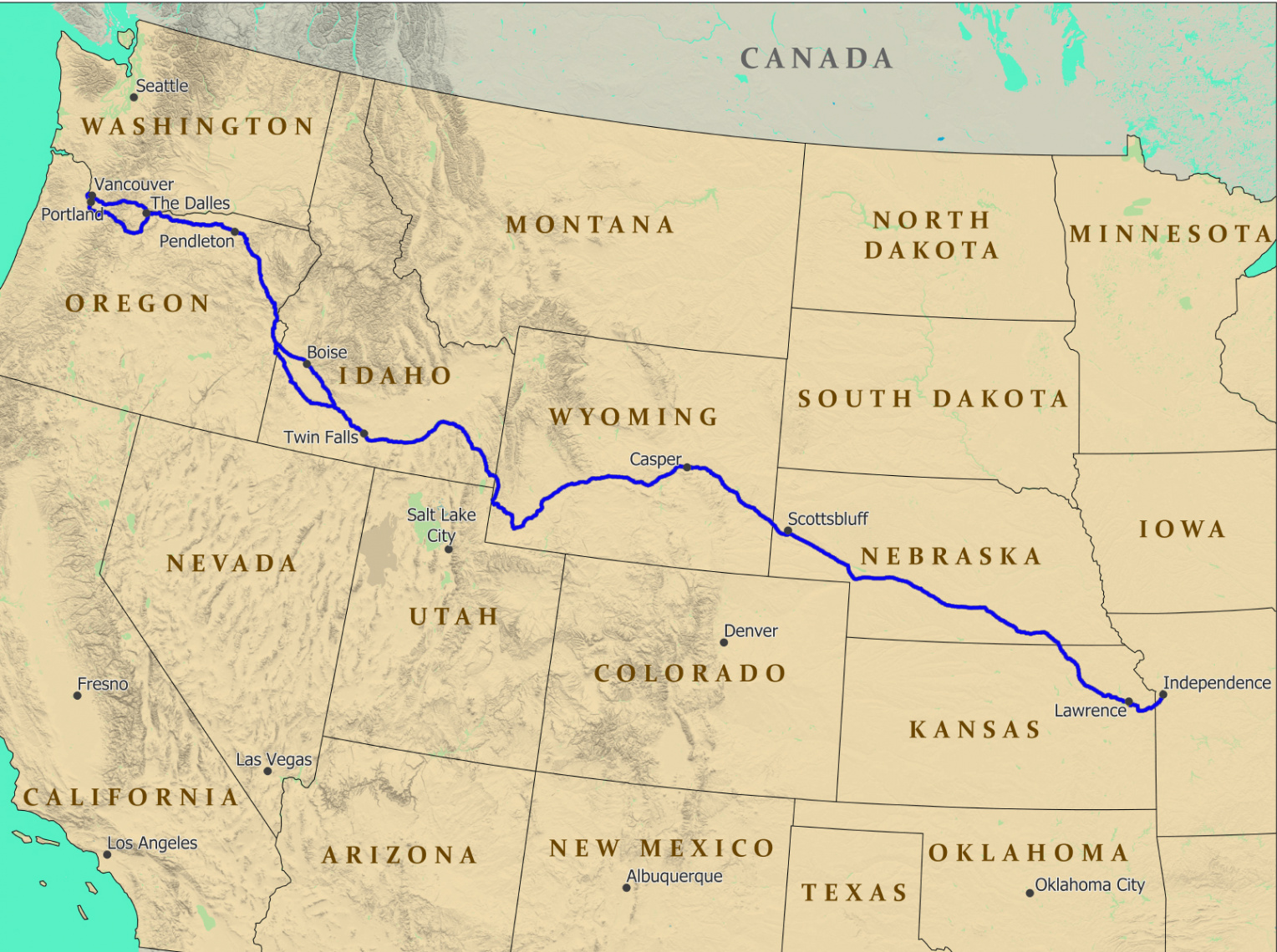 Maps - Oregon National Historic Trail (U.S