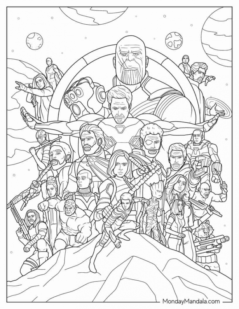 Marvel Avengers Coloring Pages (Free PDF Printables) in