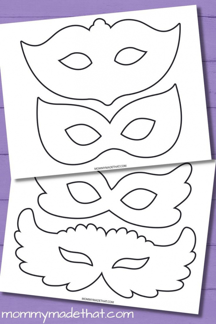 Masquerade and Mardi Gras Mask Templates (Free Printables) in