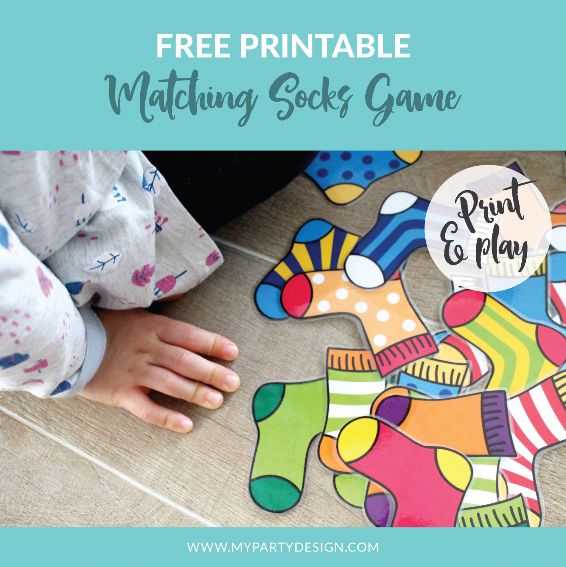 Matching Socks Game FREE Printable - My Party Design