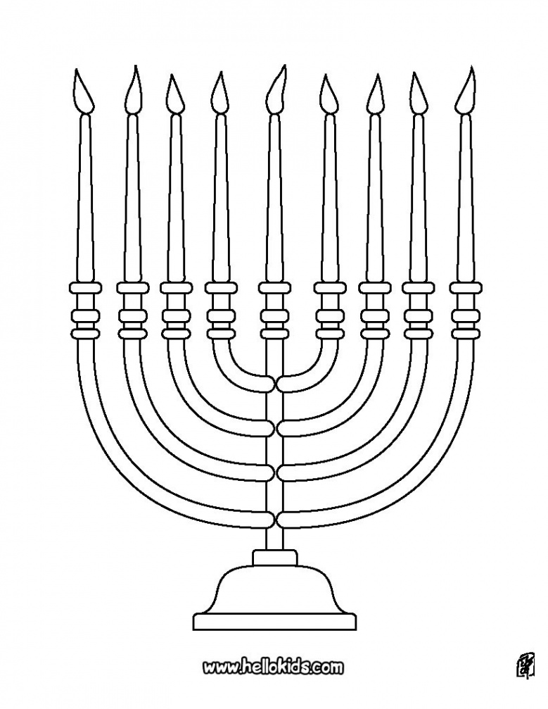 Menorah coloring pages - Hellokids