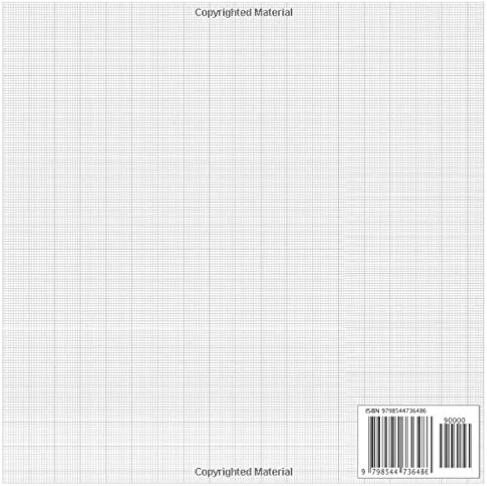 Millimeter Graphic Paper In Square Book: Centimeter & Milimeter Paper for  technical drawing in a book.  mm and  cm grid lines