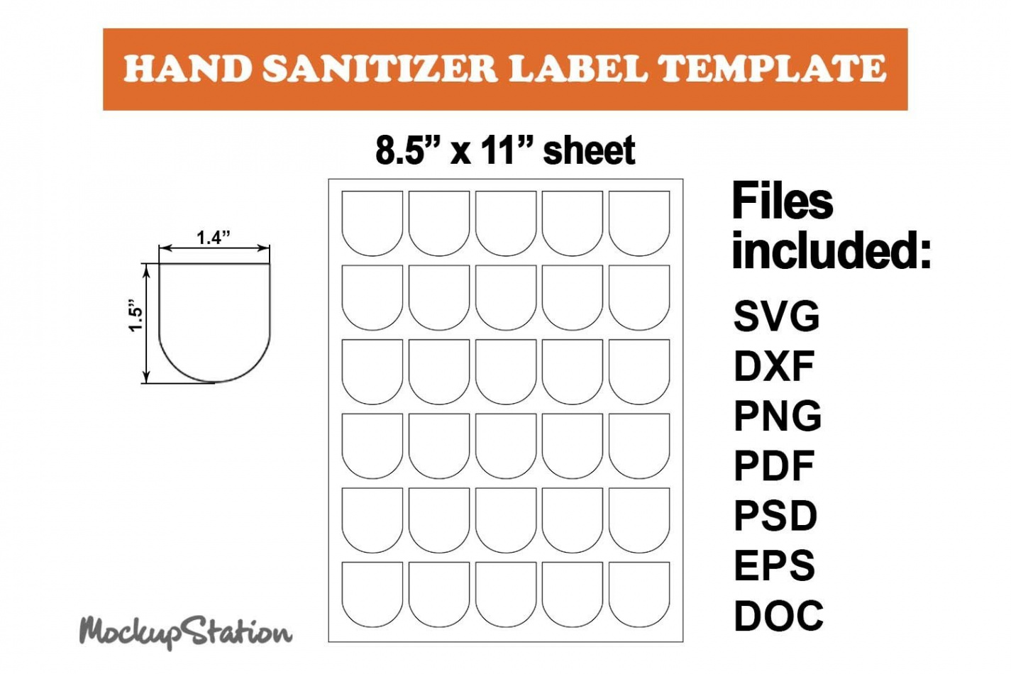 Mini Hand Sanitizer Label Template SVG  Sticker Sublimation