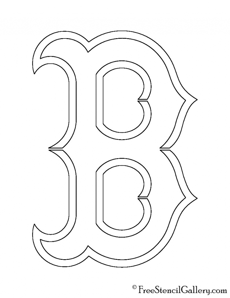 MLB - Boston Red Sox Logo Stencil  Free Stencil Gallery