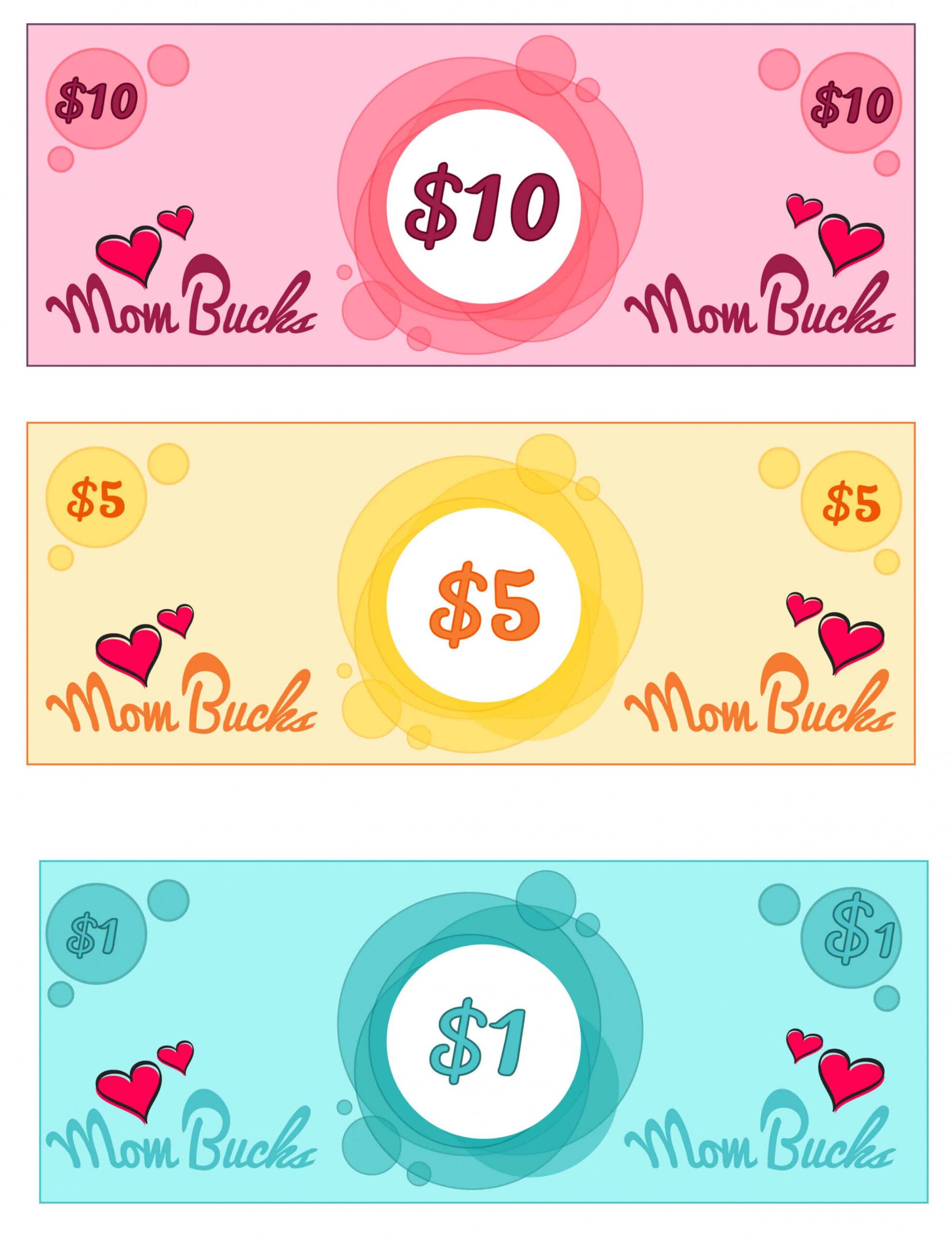 Mom Bucks Printable ( Denominations) - Freebie Finding Mom