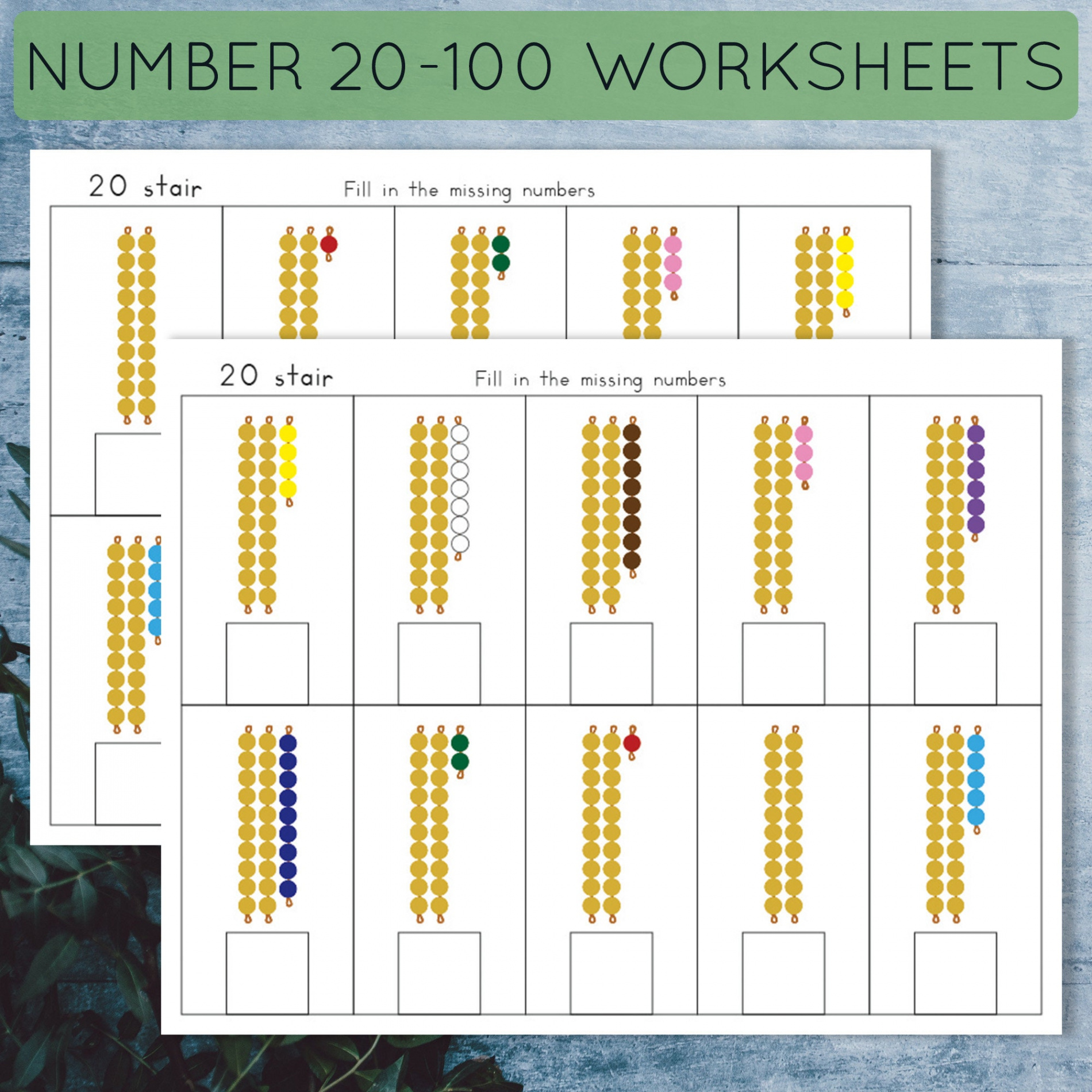 Montessori Printable Ten Boards Cards and Worksheets