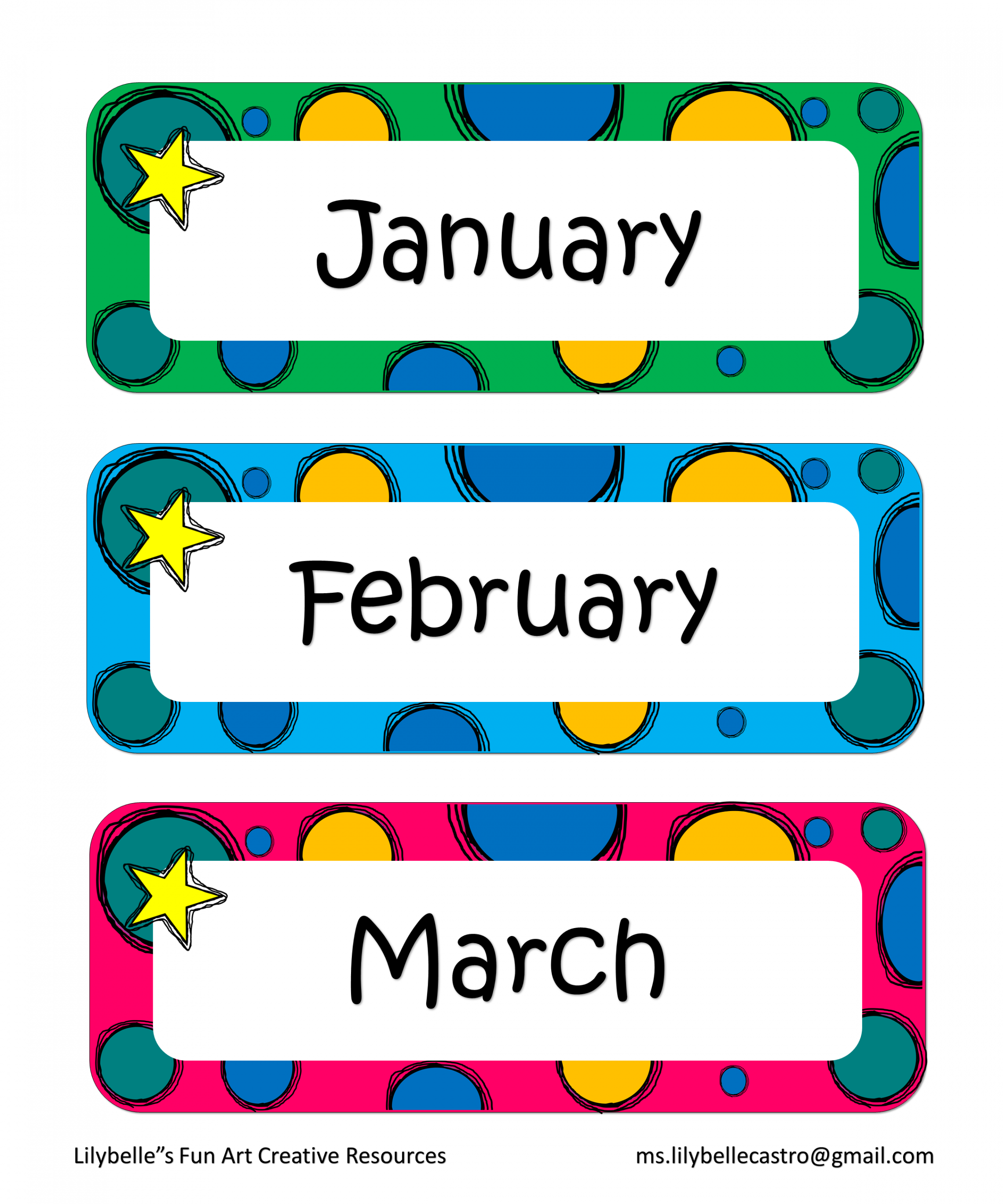 Months of the year classroom wall decor (Printable)  Teaching