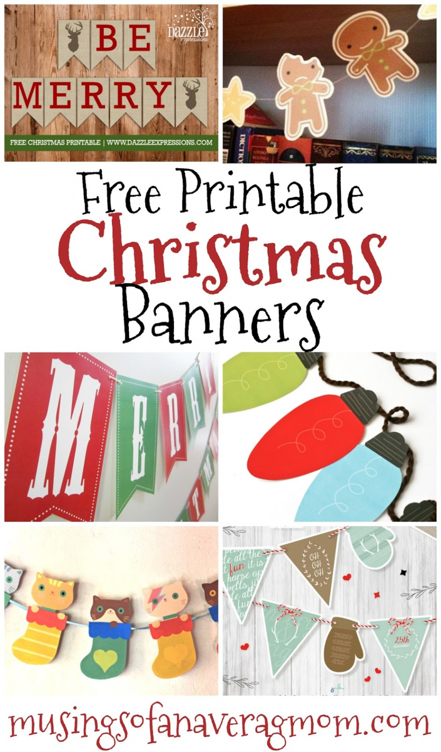 Musings of an Average Mom: Free printable Christmas banners