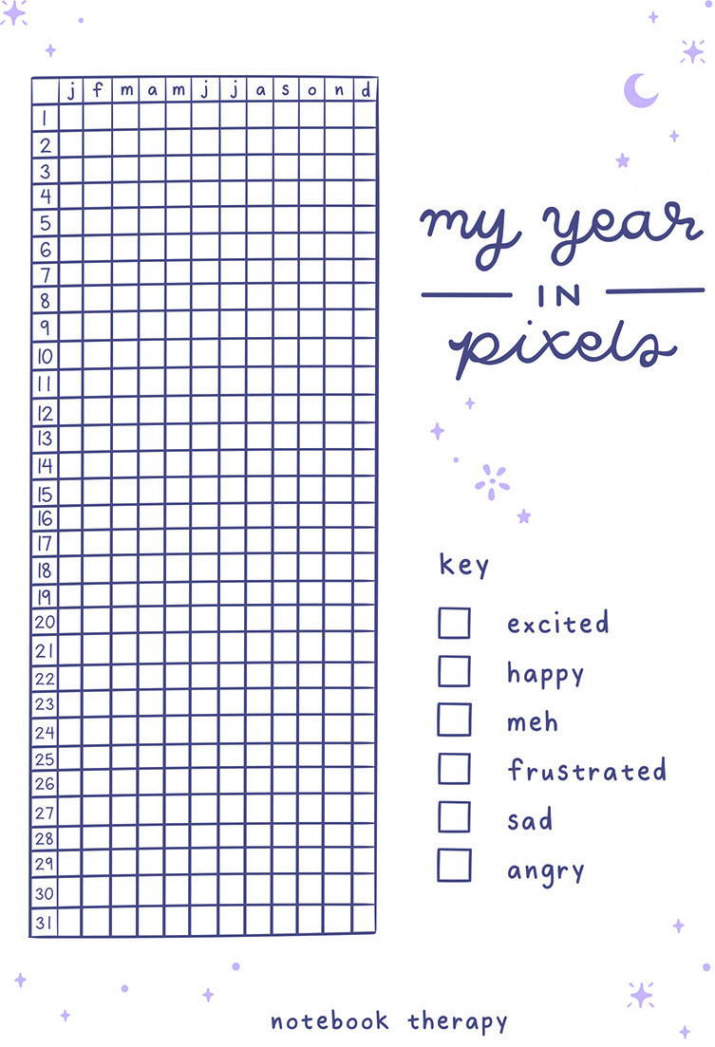 My Year in Pixels Free Bullet Journal Printable – NotebookTherapy