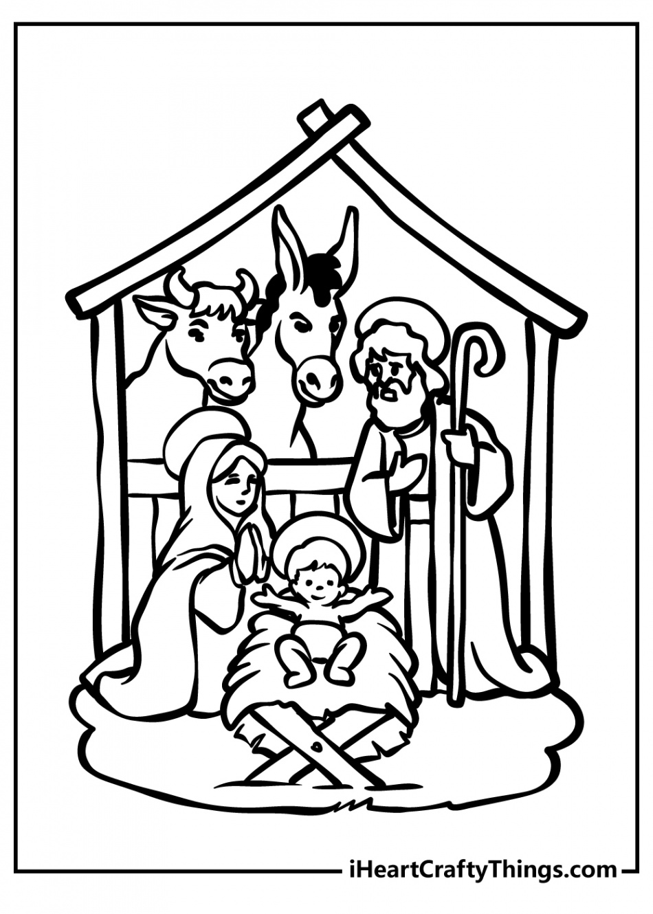 Nativity Coloring Pages (% Free Printables)