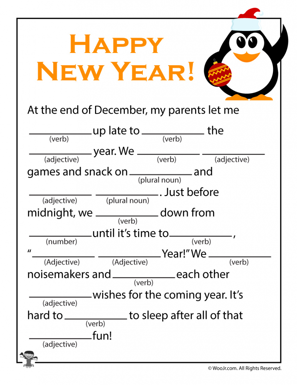 New Years Ad Libs Printable Games  Woo! Jr