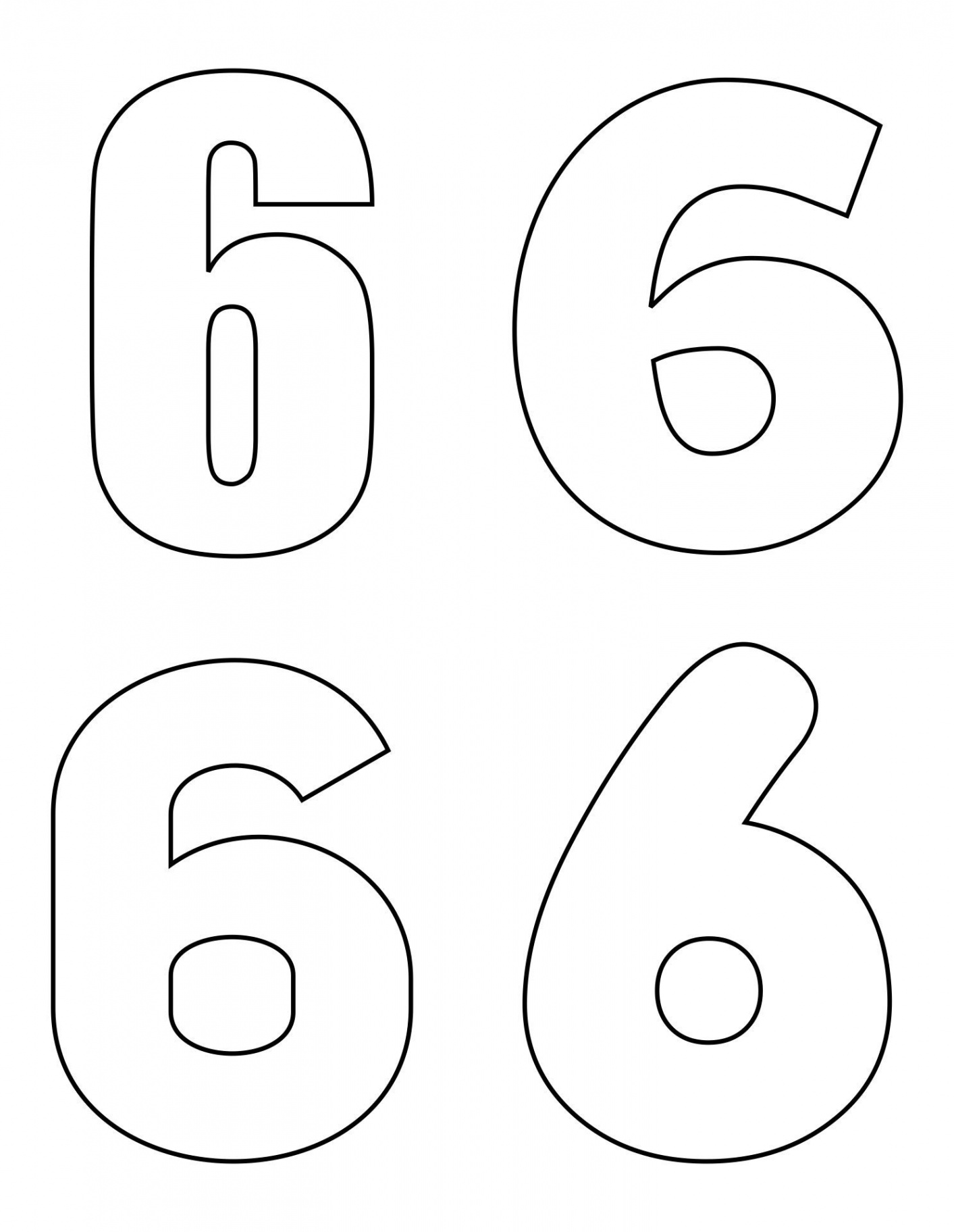 Number  Template For Cake  Large printable numbers, Printable