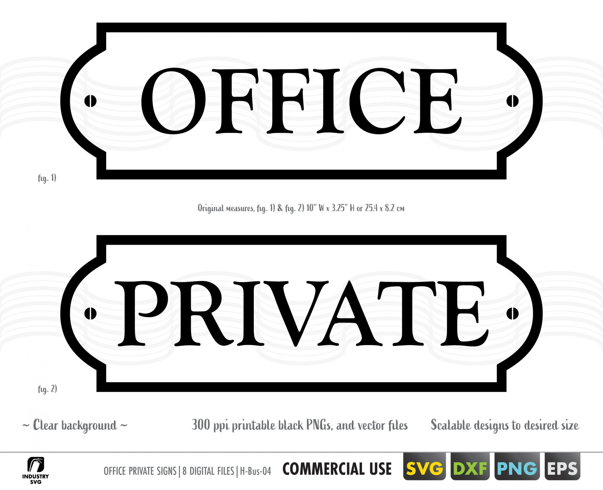 Office and Private Svg Signs for Business Office Private Door