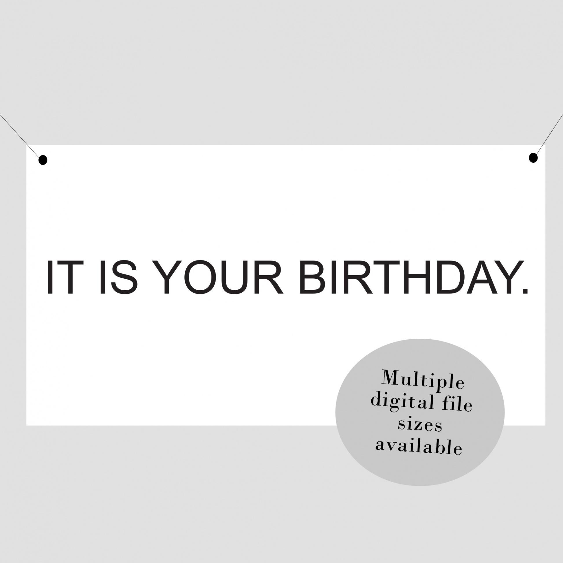 Office It Is Your Birthday Banner Printables – awdesignsprintables