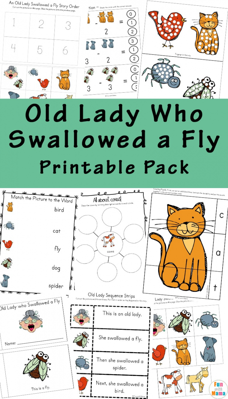 Old Lady Who Swallowed A Fly Activities - Fun with Mama