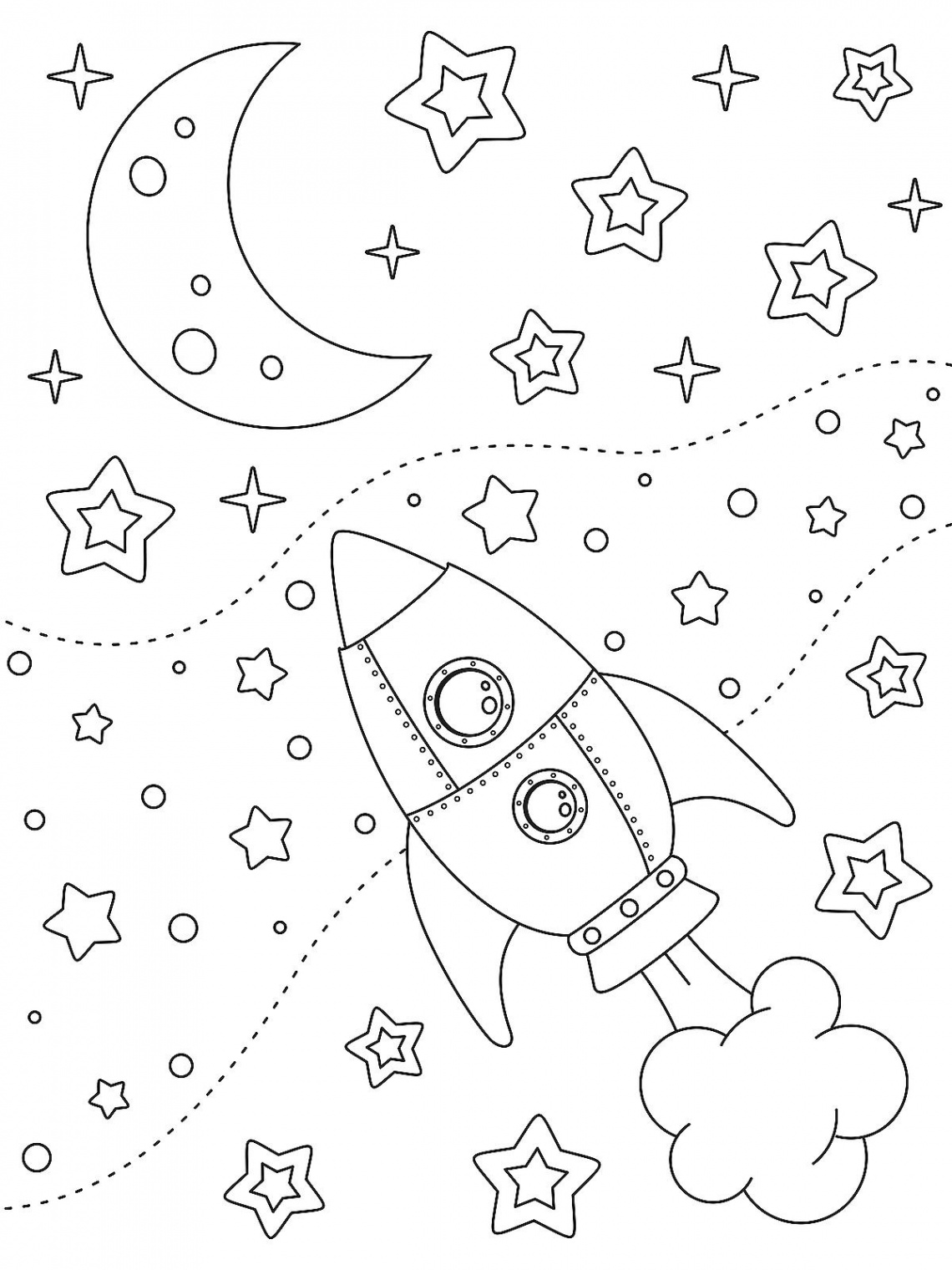 Outer Space Coloring Pages for Kids: Free Printable Coloring Pages