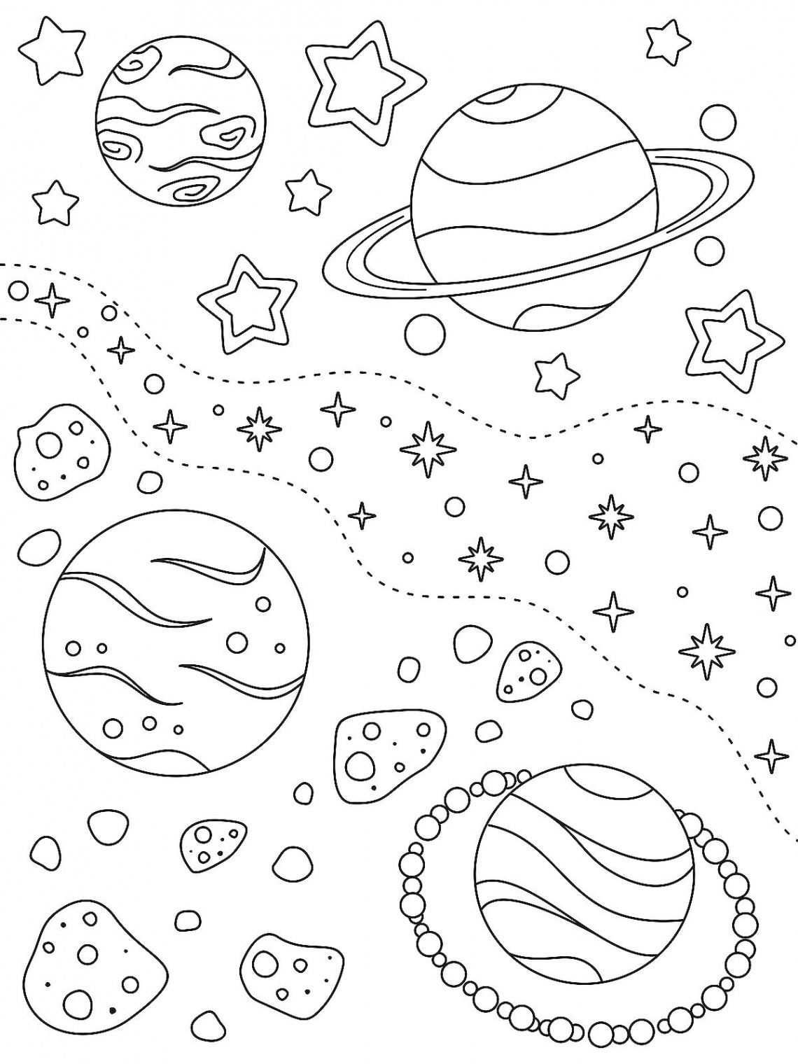 Outer Space Coloring Pages for Kids: Free Printable Coloring Pages