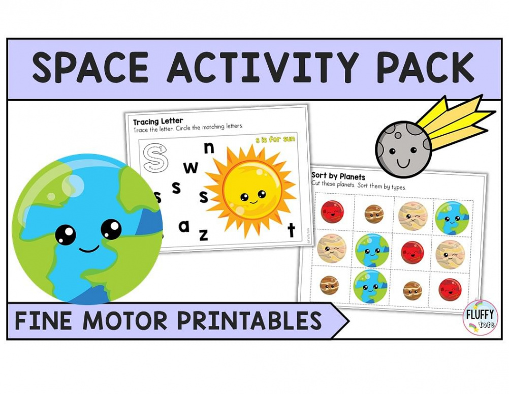 + Pages Exciting Preschool Space Theme Printables - FluffyTots