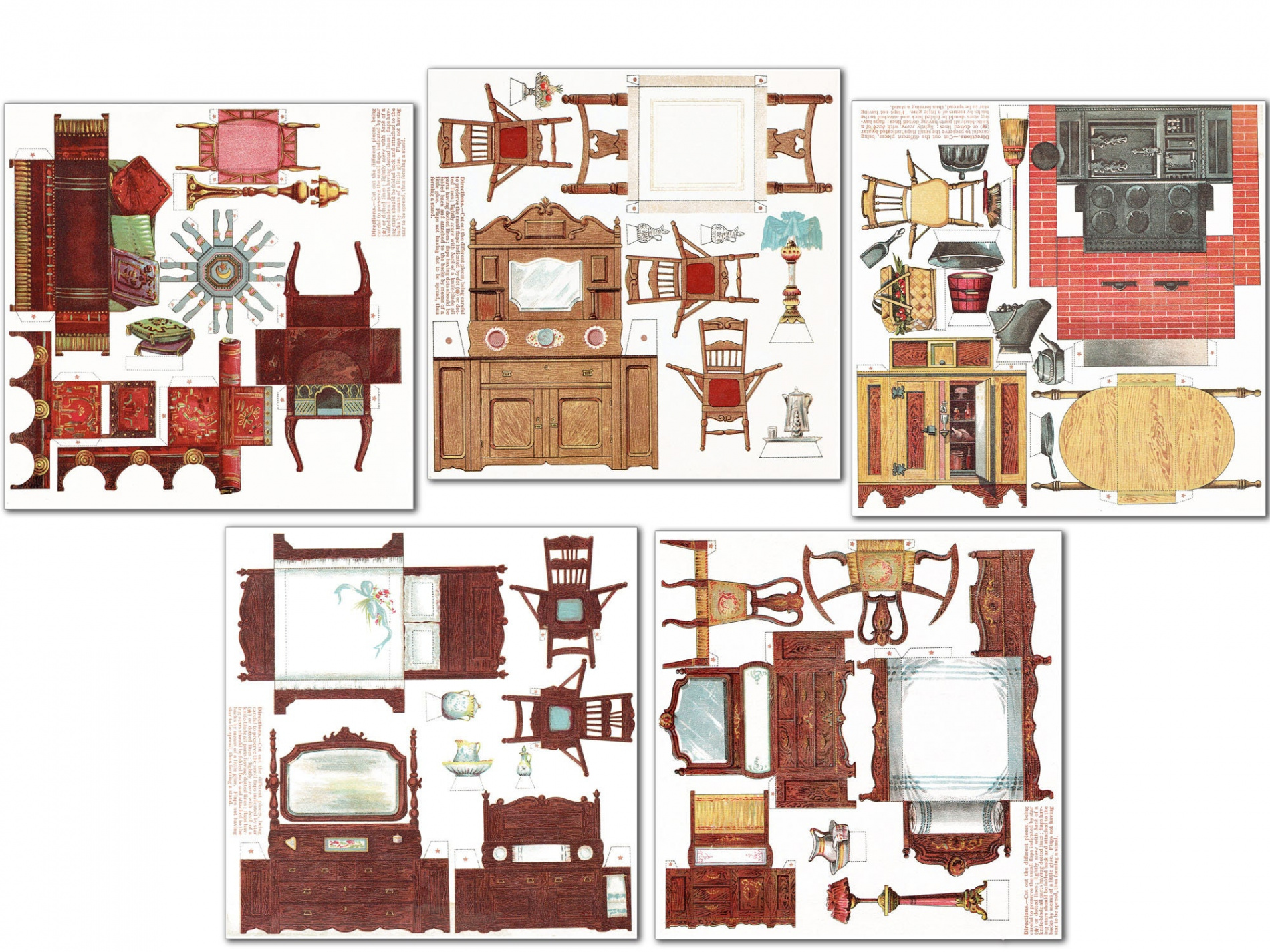 Paper Doll House Furniture Paper Doll Printable Digital - Etsy Canada