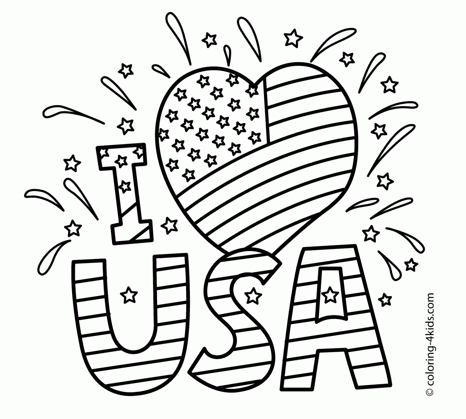 Patriotic Coloring Sheets