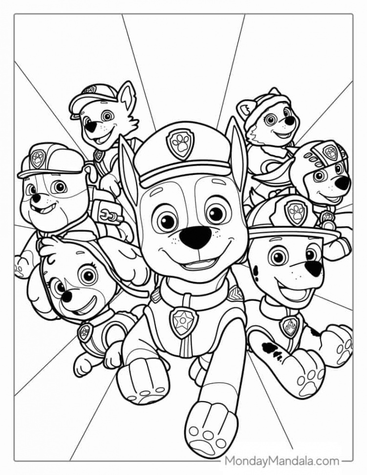 Paw Patrol Coloring Pages (Free PDF Printables)