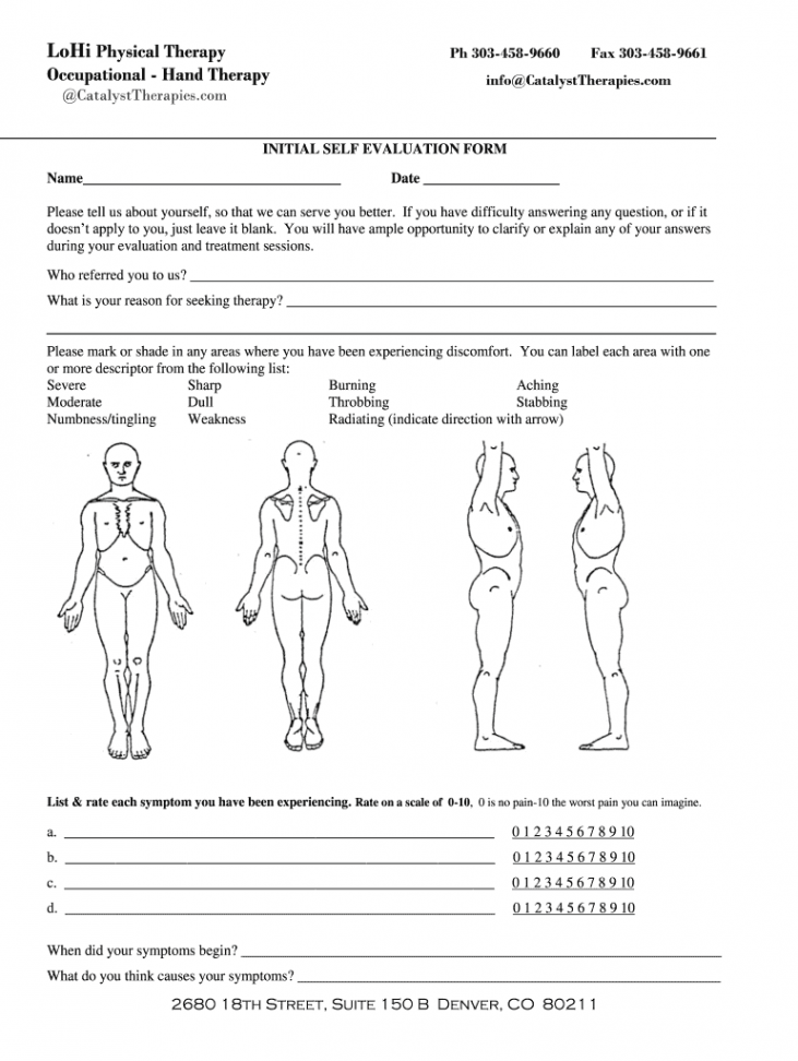 Physical Therapy Evaluation Template Pdf - Fill Online, Printable