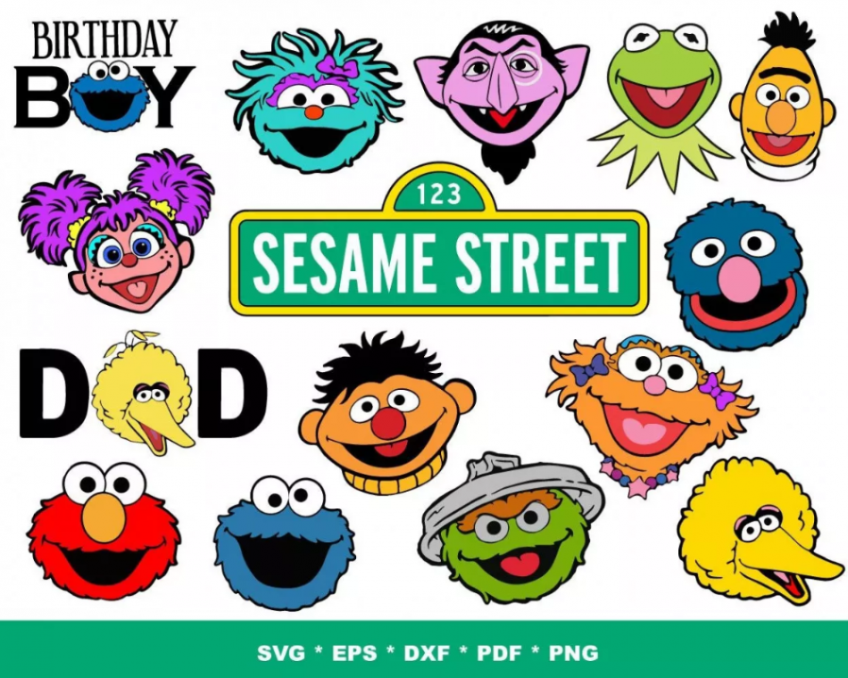 Pin on SESAME STREET PNG & SVG FILES