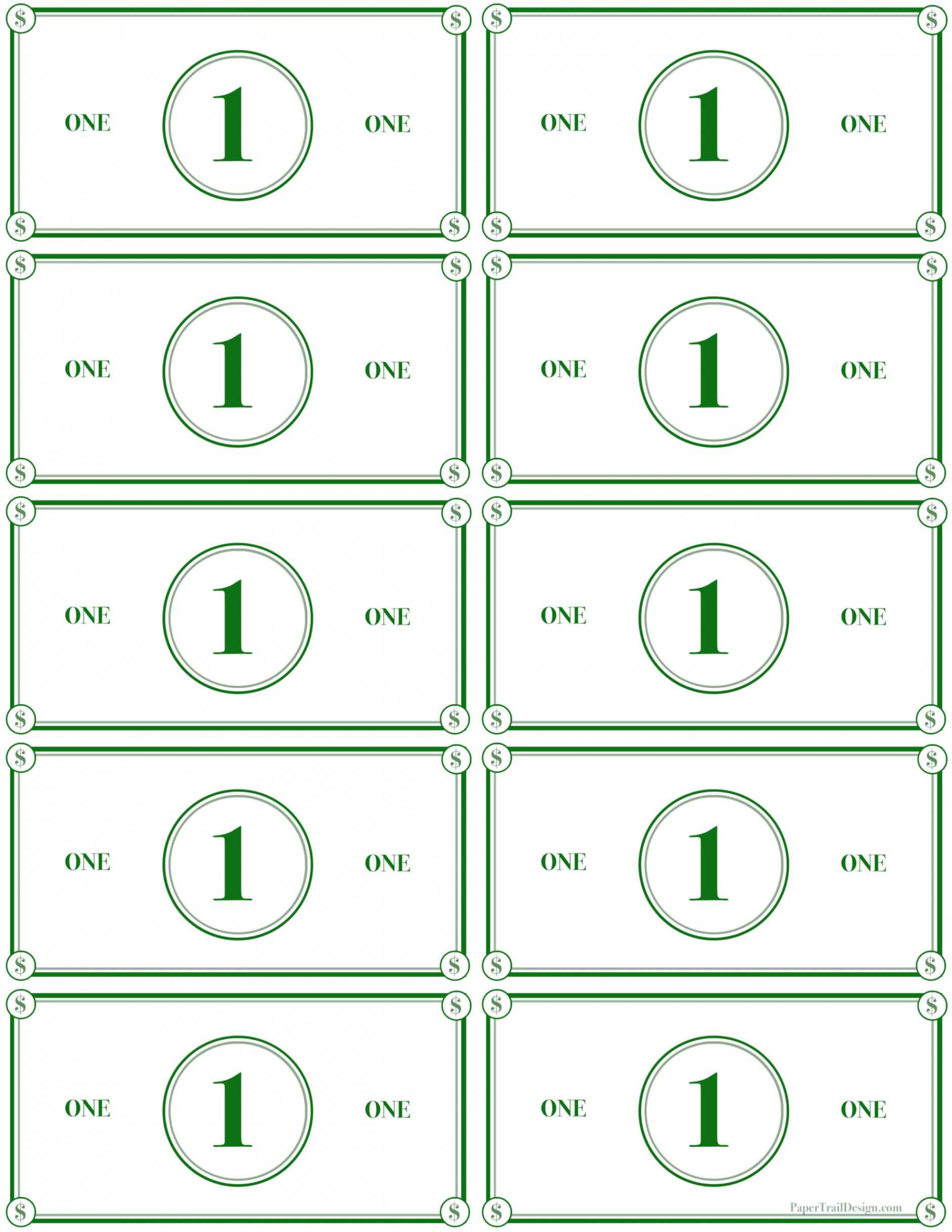 Play Money Printable - Paper Trail Design