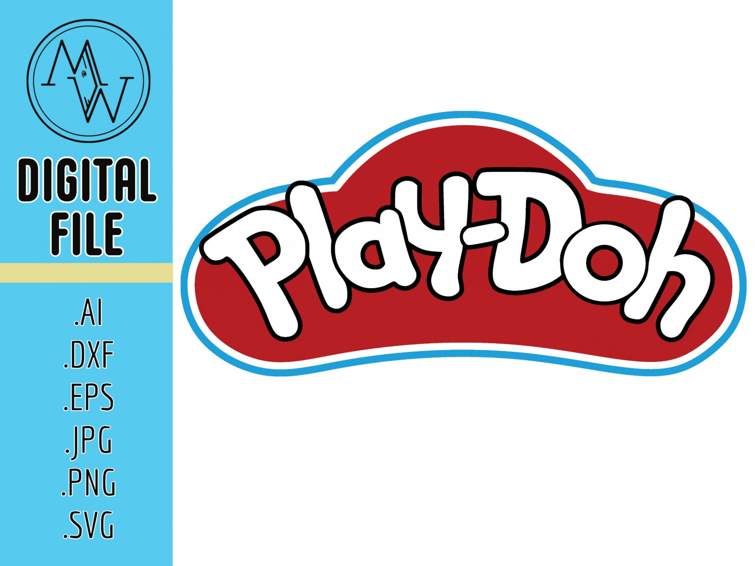 Playdoh Digital Cut File Print File Includes .dfx .ai