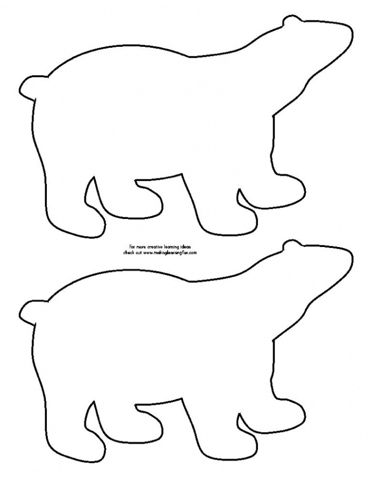 Polar bear template  Bear crafts, Arctic animals, Artic animals