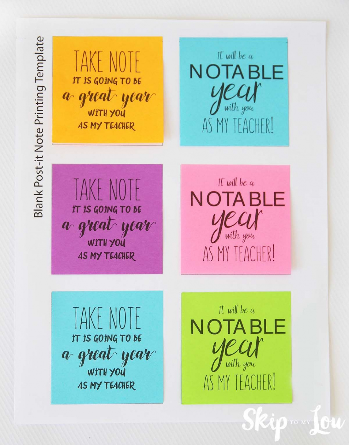 Post it Note Back to School Teacher Gift  Back to school teacher