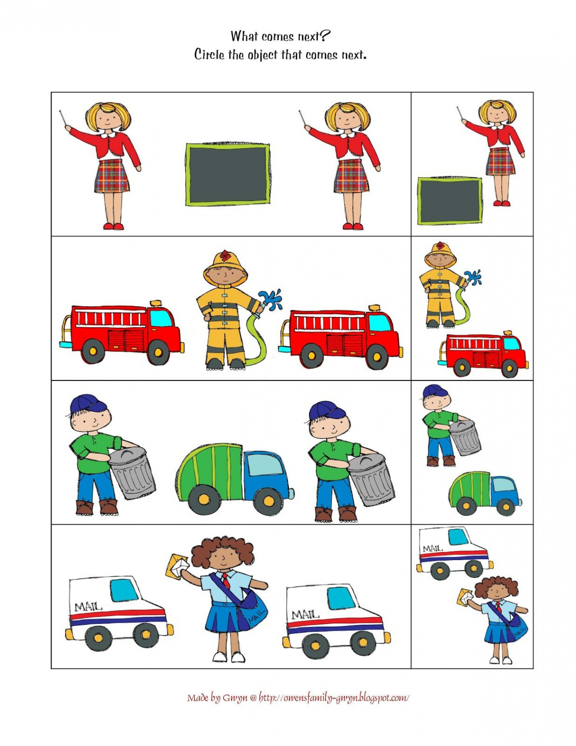 Preschool Printables: Community Helpers  Community helpers