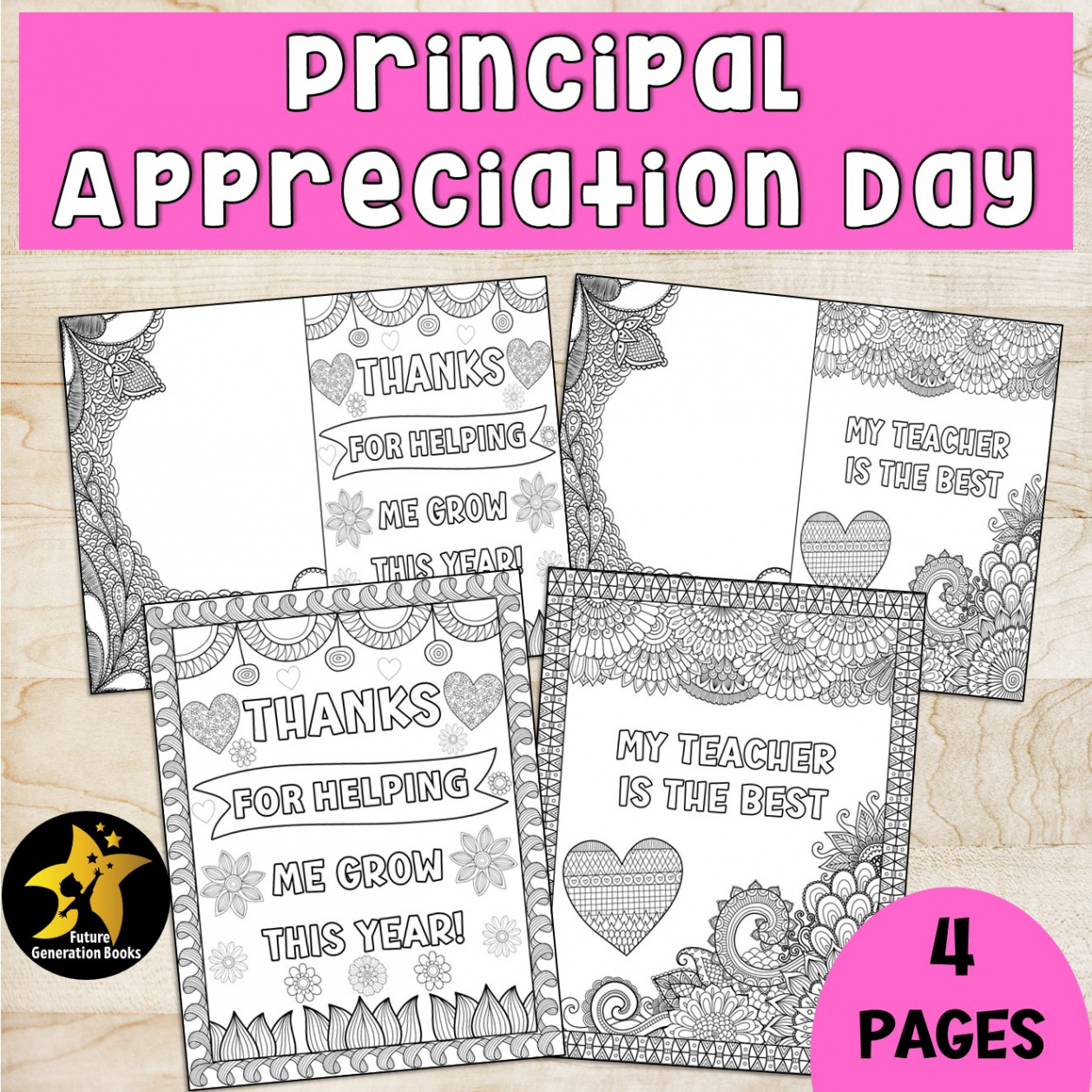 Principal Appreciation Day Cards Thank You Notes Zen Doodle